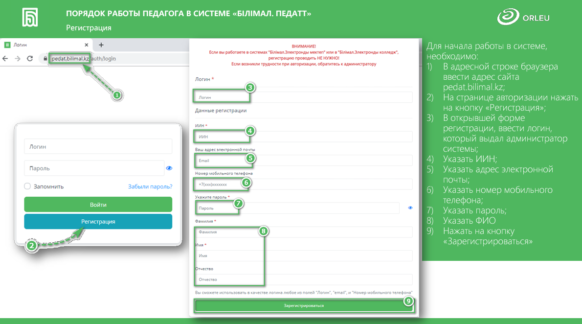 Как можно войти в личный кабинет портала PEDAT BILIMAL KZ – инструкция